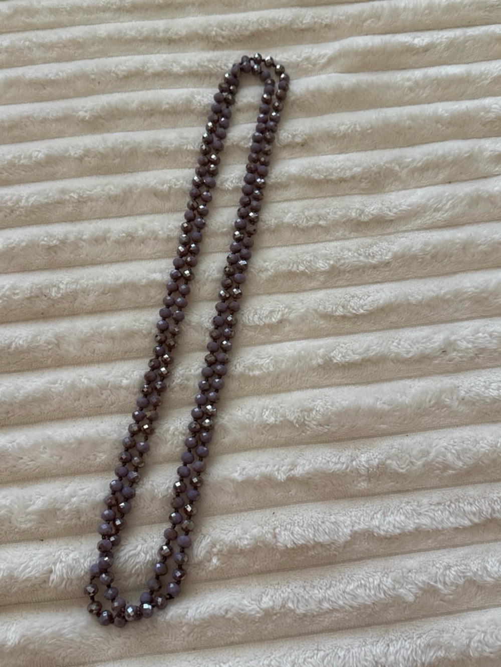 Faceted Mauve Glass Bead Necklace - Women Jewelry